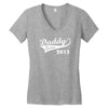 daddy since 2015   mens funny Women's V-Neck T-Shirt