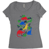 dinosaurs Women's Triblend Scoop T-shirt