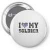 i love my soldier navy camouflage Pin-back button