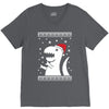 big trex santa ugly christmas V-Neck Tee