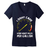 I Don't Care How Many Miles Per Gallon Women's V-Neck T-Shirt