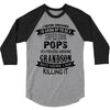 Super Cool Pops Of A Freaking Awesome Grandson 3/4 Sleeve Shirt