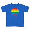 rainbow colored stripes dot running splashes Toddler T-shirt