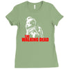 the walking dead tv show daryl dixon with bandana zombies Ladies Fitted T-Shirt