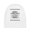 merry christmas ya filthy animal Baby Beanies