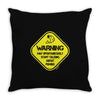 warning may...talking about fishing Throw Pillow