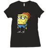 hipster spongebob squarepants Ladies Fitted T-Shirt