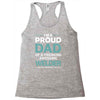 i'm a proud dad of freaking awesome welder Racerback Tank