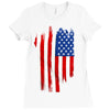 sa distress flag cool american Ladies Fitted T-Shirt