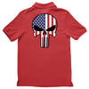 skull u.s.a. back Polo Shirt