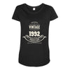 premium vintage 1992 classic perfectly aged limited edition Maternity Scoop Neck T-shirt
