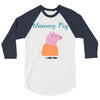 peppa pig mommy pig 3/4 Sleeve Shirt