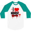 i love house music t shirt men logo3 new t shirt clothing design men 3/4 Sleeve Shirt