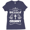 I Am One Blessed Grammy Ladies Fitted T-Shirt