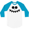 pumpkin funny face 3/4 Sleeve Shirt