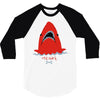 red blue shark 3/4 Sleeve Shirt