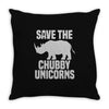 save the chubby unicorns (2) Throw Pillow