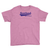 scotland born and raised retro white &amp; navy international country Youth Tee