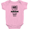 go to a place you have never been Baby Bodysuit