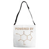 Powered By Caffeine Molecule Adjustable Strap Totes