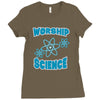 science worship funny geek atheist anti religion Ladies Fitted T-Shirt