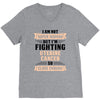 I am Not Super Woman But I'm Fighting Uterine Cancer So Close Enough V-Neck Tee