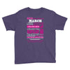 quens are born in march Youth Tee