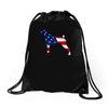 patriotic boxer Drawstring Bags