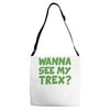 wanna see my t rex Adjustable Strap Totes