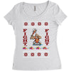 ugly sweater fight christmas t shirts Women's Triblend Scoop T-shirt
