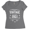 original parts vintage established 1951 perfectly aged Women's Triblend Scoop T-shirt