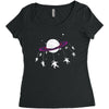 Saturn Swing Women's Triblend Scoop T-shirt