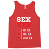 SEX YES HOT SEX SAFE SEX GREAT SEX Tank Top