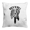 rock and roll Throw Pillow
