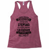 Super Cool Stepdad Of A Freaking Awesome Grandson Racerback Tank