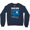 swim mom loud and proud sports athlete athletic Crewneck Sweatshirt