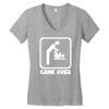game over daddy funny Women's V-Neck T-Shirt