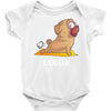 yoga pug exhale Baby Bodysuit