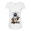 who loves lhasa apso Maternity Scoop Neck T-shirt