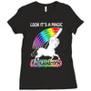 look it's a magical fck unicorn funny Ladies Fitted T-Shirt