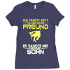 vater und sohn 6 Ladies Fitted T-Shirt