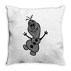 olaf frozen disney cartoon Throw Pillow