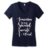 feminism is my second favorite f word Women's V-Neck T-Shirt