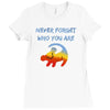 never forget Ladies Fitted T-Shirt