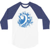 bass clef in blue 3/4 Sleeve Shirt