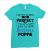 awesome poppa Ladies Fitted T-Shirt
