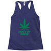 Support Liver Cancer Awareness With A Emerald Cannabis Leaf Racerback Tank