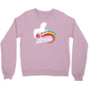 totally straight funny rainbow unicorn Crewneck Sweatshirt