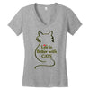 life is better with cats Women's V-Neck T-Shirt