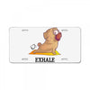 yoga pug exhale License Plate